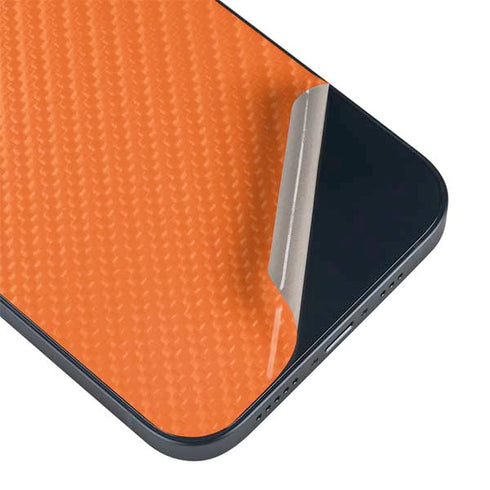 Orange Carbon Fiber Specialty Material iPhone 13 Skin